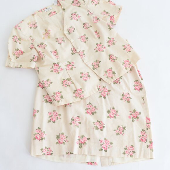 Liz Claiborne Rose Print Blazer - Cream and Pink - Picture 1 of 16